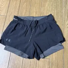 Under Armour ブラック×グレー　スパッツ付きショートパンツ