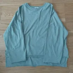 グリーン 長袖Tシャツ Fサイズ