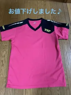 TSP 卓球ウェア ピンク Vネック