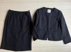 ROPE PICNICロペピクニック＊紺のツイード上下セットアップ38