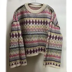 未使用品　短丈　リバーシブルセーター