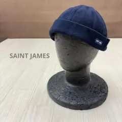 SAINT JAMES セントジェームス ウール ロールキャップ ネイビー