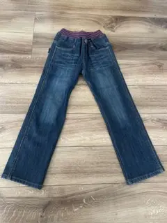 130サイズ ストレートデニムパンツ