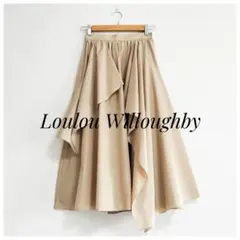 美品 Loulou Willoughby イレギュラーラッフルスカート ベージュ