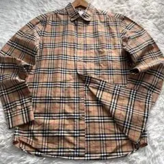 現行・極美品✨バーバリー　長袖シャツ　ノバチェック　ストレッチ　洗える　M相当