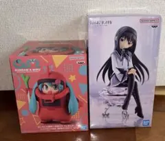 ガンダム45周年×初音ミク ザクぐるみ　まどマギ 暁美ほむら　フィギュア　2点
