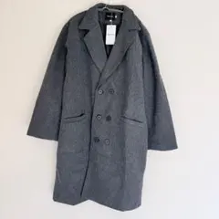 新品✨ ロングチェスターコート 3XL グレー シンプル