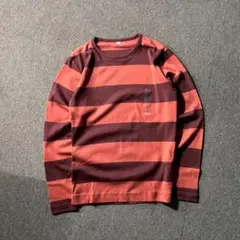 未使用 OLD UNIQLO 00s ボーダー カットソー S 長袖 ロンT