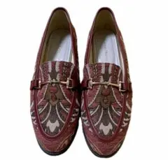 美品★orientaltraffic★ 秋冬切替ビットモチーフローファー★