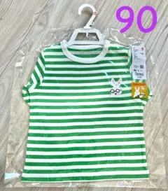 新品未開封★ユニクロおばけのてんぷらめがねうさぎクルーネックT90ねないこだれだ