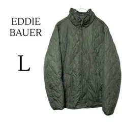 EDDIE BAUER キルティングジャケット ジャンパー グリーン 深緑 L