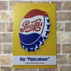 ペプシコーラ　ブリキ看板アメリカン雑貨 世田谷ベースサインプレート