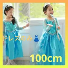 プリンセスドレス アナ雪 お誕生日 新品 クリスマス 100cm エルサ風