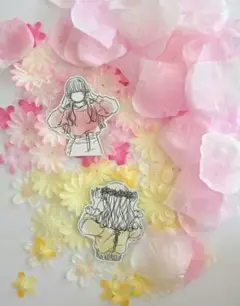 花びらとイラストステッカーセット