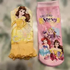 【新品未使用】ディズニー靴下　女児ソックス　2足セット16-18cm