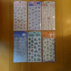 サンリオぷくっとシール　6枚セット　ダイソー