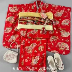 七五三　7歳　アンティークお着物セット