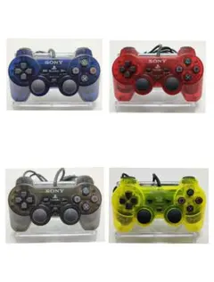 PS2コントローラー クリムゾンレッド オーシャンブルー ゼンブラック イエロー