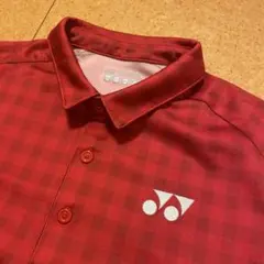 極美品　ヨネックス　ゲームシャツ　ユニ　ポロシャツ　ギンガムチェック