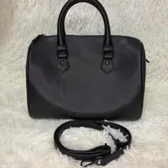 極美品 lui's 2way ミニボストンバッグ ブラック ショルダー付のサムネイル