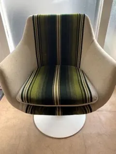 コスミックチェア グリーンストライプ Cosmic Chair シルバーX脚