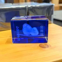 シマエナガ 北海道限定 3D クリスタル 置物 【送料込】