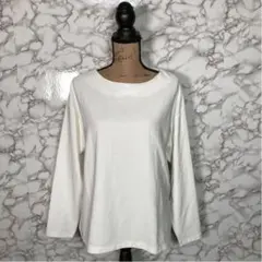 OPAQUE.CLIP／シンプル長袖カットソー　白ホワイト　M／38