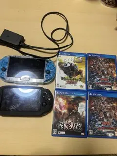 【超お得品】PS Vita 2台ブルー&ブラック➕カセット4点➕保護ケース！！