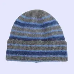 ビーニー Y2K ヴィンテージ ボーダー グランジ　モヘア