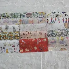 リバティカットクロス10×10◇15枚◇はぎれ◇動物柄