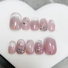 ネイルチップ　グレージュ　マグネット　ショートオーバル　資格有⁂プロ用品