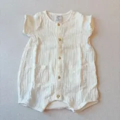 H&M アイボリー オーガニックコットン　ロンパース　68cm