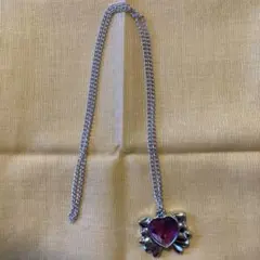 セボンスター2015 レア宝石　メッキハートリボン　ネックレス