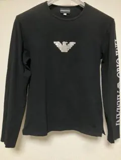 EMPORIO ARMANI 黒 長袖国産カットソー ロンT 日本企画のサムネイル