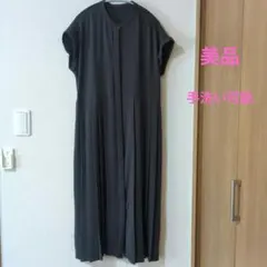 SHIPS any ダークグレー シャツワンピース 半袖