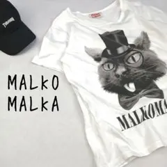 日本製 MALKO MALKA Tシャツ 半袖 猫 アニマル柄のサムネイル