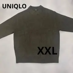 ユニクロ UNIQLOスフレヤーン モックネックセーター メンズXXL オリーブ