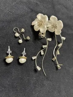 花デザイン イヤリング ブライダルアクセサリー