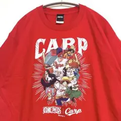 ワンピース　麦わらの一味×広島東洋カープ　コラボTシャツ　Lのサムネイル