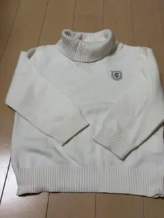 COMME CA ISM ホワイトニットセーター 90