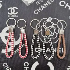 ミックス カラー 編み込み キーホルダー 5個セット