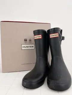 土日タイムセール⭐︎HUNTER レインブーツ ブラック ショート丈のサムネイル