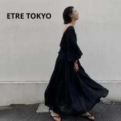 美品 ETRE TOKYO オープンバックリネンワンピース インナー付き 黒 ETRE TOKYO オープンバックリネンワンピース インナー付き - メルカリ