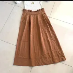 スピックアンドスパン　spick&span スカート　ロングスカート　キャメル
