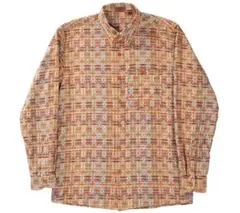 イタリア製 80s 90s MISSONI フランネル シャツ 総柄 46