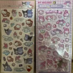 正規品　ボンボンドロップシール　マイメロ　樹脂もりシール　サンリオキャラクター