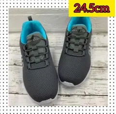 24.5cm★新品 レディーススニーカー☆スリッポン メッシュ エアー グレー