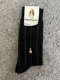 Hush Puppies ブラックストライプソックス 25-27 cm