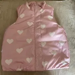 Baby gap♡ダウンベスト♡ピンク♡ハート柄♡リバーシブル