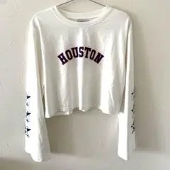 新品◇ BTTF HOUSTON クロップド丈長袖カットソー ホワイト